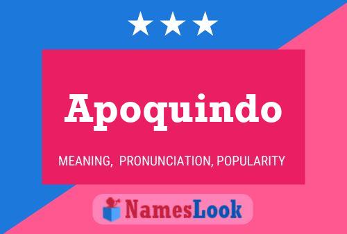 Apoquindo Name Poster