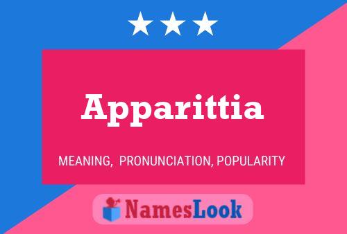 Apparittia Name Poster