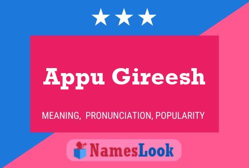 Appu Gireesh Name Poster