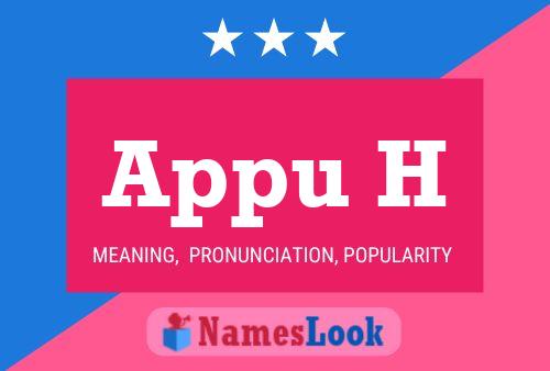 Appu H Name Poster