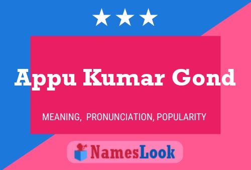 Appu Kumar Gond Name Poster