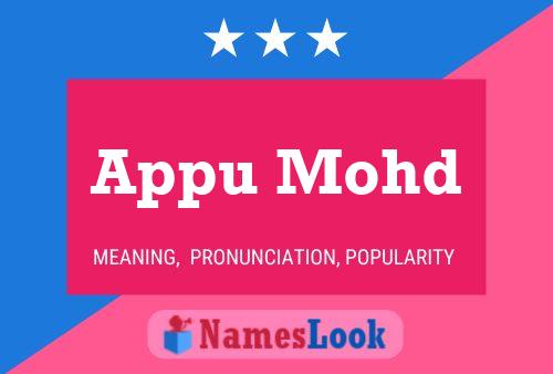 Appu Mohd Name Poster