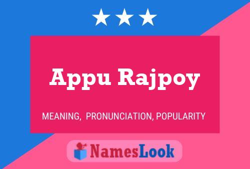 Appu Rajpoy Name Poster