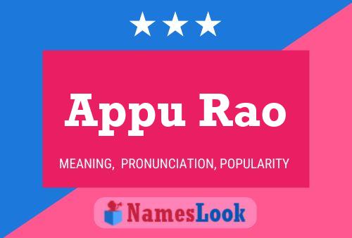 Appu Rao Name Poster