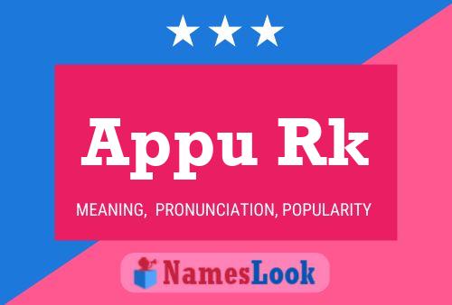 Appu Rk Name Poster