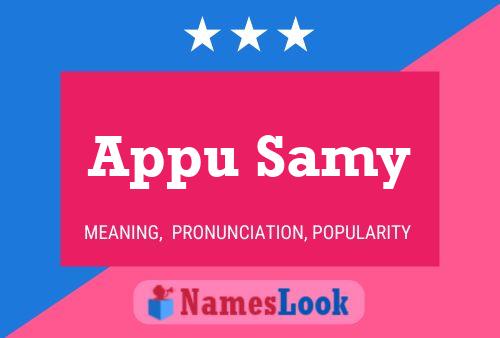 Appu Samy Name Poster