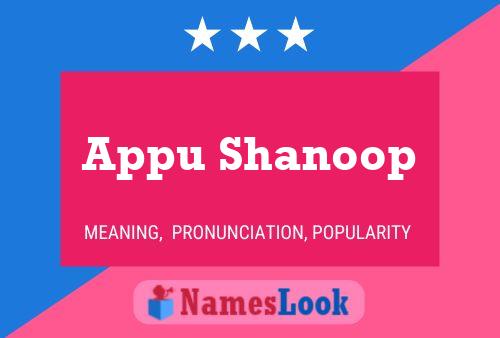 Appu Shanoop Name Poster