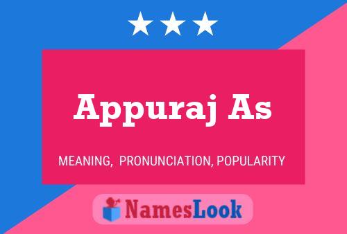 Appuraj As Name Poster