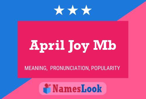 April Joy Mb Name Poster