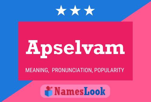 Apselvam Name Poster