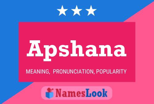 Apshana Name Poster