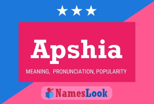 Apshia Name Poster