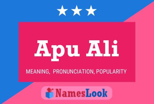 Apu Ali Name Poster