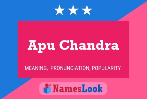 Apu Chandra Name Poster