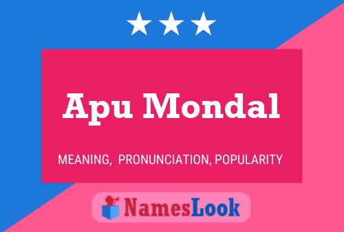 Apu Mondal Name Poster