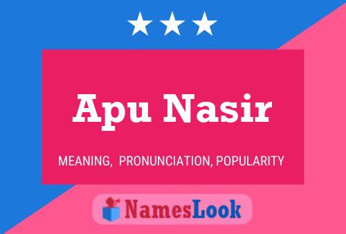 Apu Nasir Name Poster