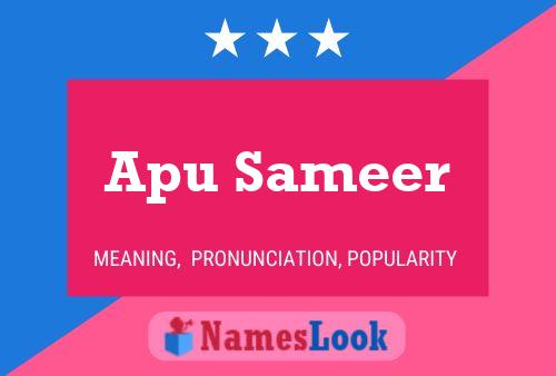 Apu Sameer Name Poster