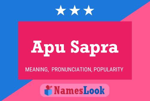 Apu Sapra Name Poster