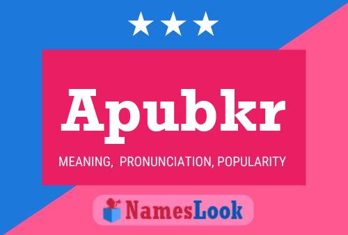 Apubkr Name Poster