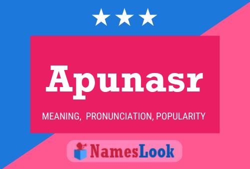 Apunasr Name Poster