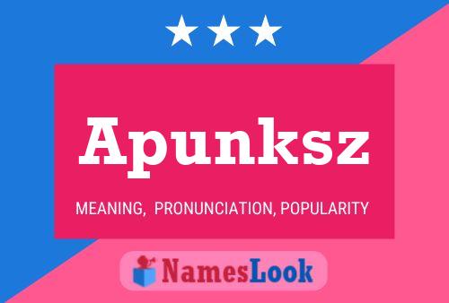 Apunksz Name Poster