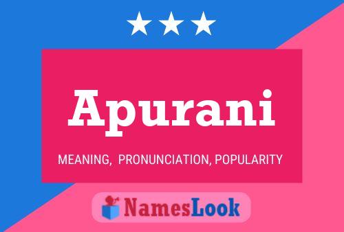 Apurani Name Poster