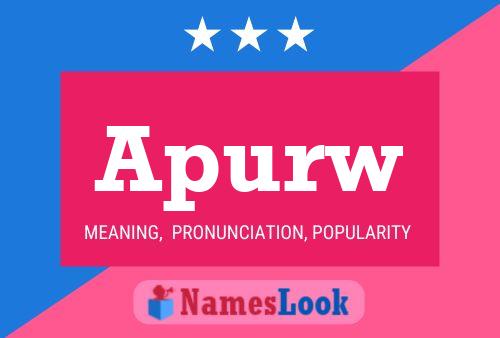 Apurw Name Poster