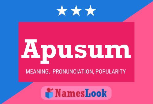 Apusum Name Poster