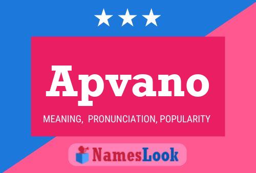 Apvano Name Poster