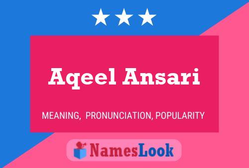 Aqeel Ansari Name Poster