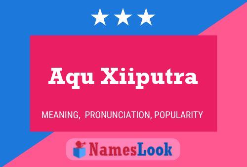 Aqu Xiiputra Name Poster