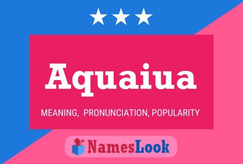 Aquaiua Name Poster