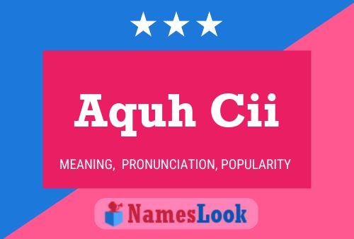 Aquh Cii Name Poster