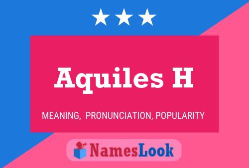 Aquiles H Name Poster