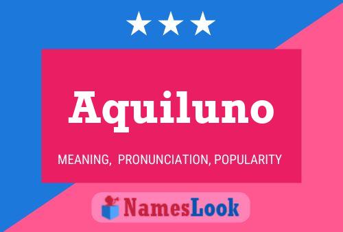 Aquiluno Name Poster