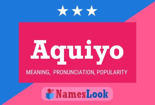 Aquiyo Name Poster