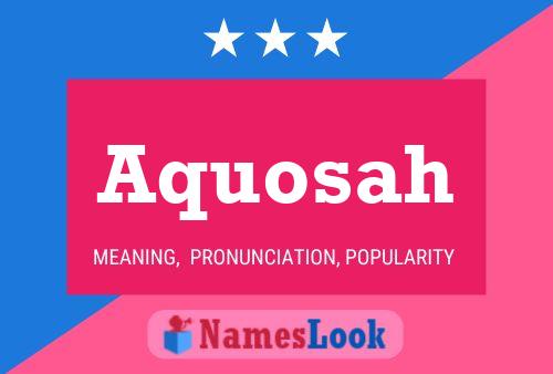 Aquosah Name Poster