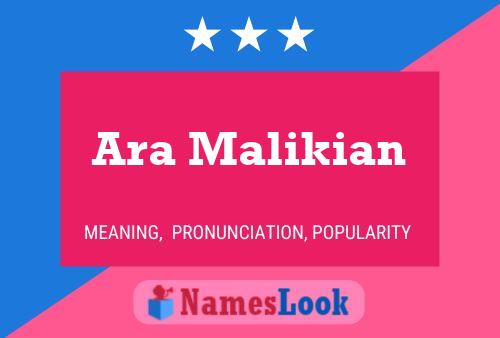 Ara Malikian Name Poster