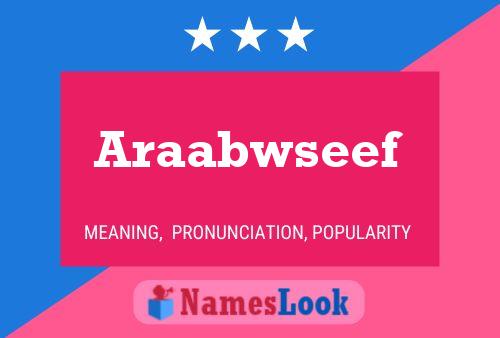 Araabwseef Name Poster