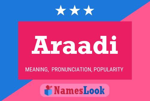 Araadi Name Poster