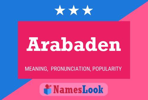 Arabaden Name Poster