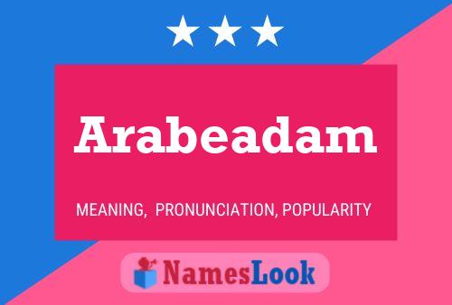 Arabeadam Name Poster