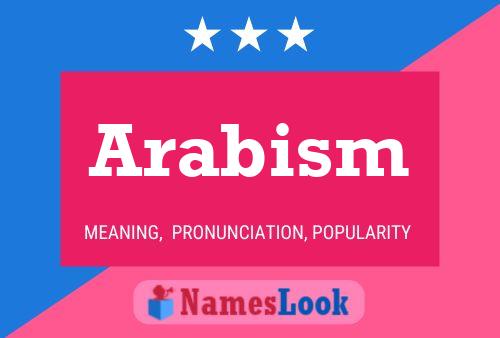 Arabism Name Poster