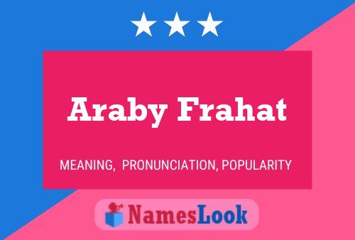 Araby Frahat Name Poster