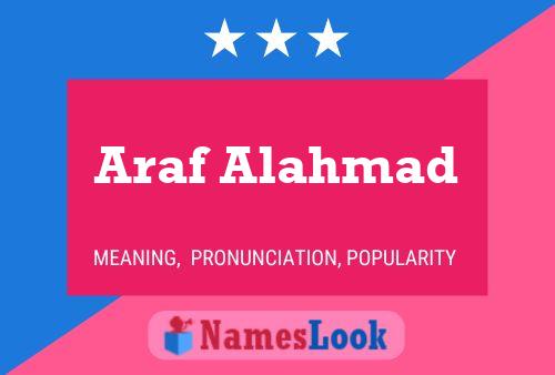 Araf Alahmad Name Poster