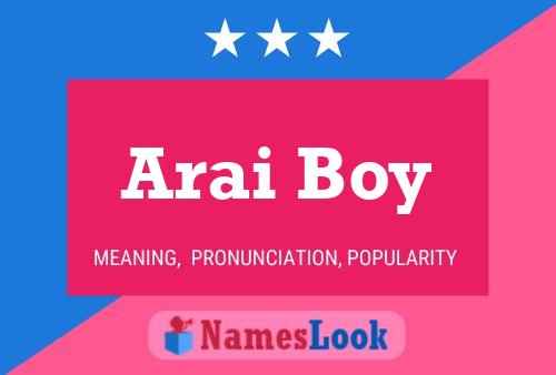 Arai Boy Name Poster