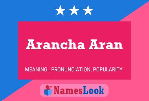 Arancha Aran Name Poster