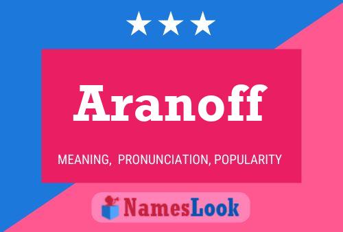 Aranoff Name Poster