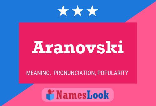 Aranovski Name Poster