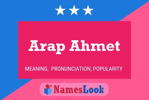 Arap Ahmet Name Poster